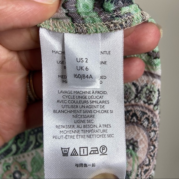 Anthropologie Maeve Blaise Short Sleeve Button Down Top 2 - Picture 4 of 7